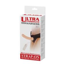Фаллопротез с клиторальным отростком и вибрацией Ultra Passionate Harness