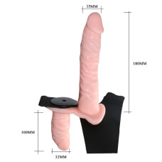Страпон с двумя насадками и вибрацией Ultra Passionate Harness