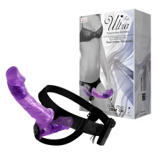 Двойной страпон с вибрацией Ultra Passionate Harness Violet