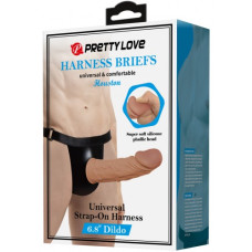 Реалистичный фаллопротез на трусиках Pretty Love Houston 18 см