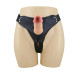 Фаллопротез с клиторальным стимулятором на трусиках Harness Briefs Mavis 19 см