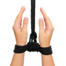 Черная веревка для бондажа Fetish Bondage Rope 10 метров