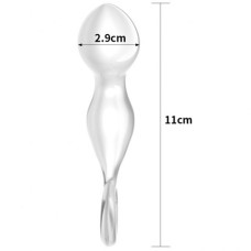 Aнальная втулка из прозрачного стекла Glass Romance 11 см