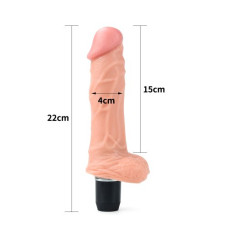 Реалистичный гнущийся вибратор с мошонкой Xtreme Flexi 22 см