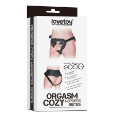 Чёрный ремень ORGASM COZY HARNESS SERIES для страпона