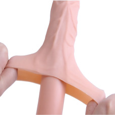 Удлиняющая насадка на пенис телесная X-Tender Penis Sleeve + 5 см