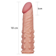 Удлиняющая насадка на пенис X-Tender Penis Sleeve телесная + 5 см
