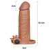 Удлиняющая насадка на пенис с вибрацией мулат X-Tender Penis Sleeve + 5 см