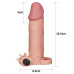 Удлиняющая насадка на пенис с вибрацией X-Tender Penis Sleeve телесная + 5 см