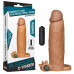 Удлиняющая насадка на пенис с вибрацией X-Tender Penis Sleeve мулат + 5,5 см