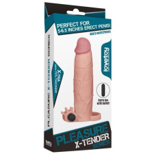 Удлиняющая насадка на пенис с вибрацией X-Tender Penis Sleeve + 5,5 см