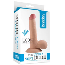 Реалистичный фаллос на присоске The Ultra Soft Dude 18 см