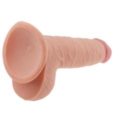 Реалистичный широкий фаллос на присоске The Ultra Soft Dude 18 см