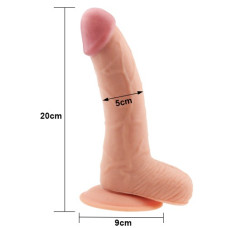 Фаллоимитатор реалистичный на присоске The Ultra Soft Dude 20 см