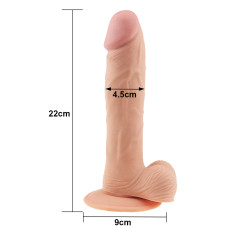 Реалистичный фаллоимитатор на присоске The Ultra Soft Dude 22 см