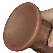 Большой фаллос-мулат на присоске Lovetoy Realistic Chubby Dildo 27 см