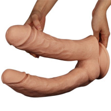 Огромный двойной фаллос на присоске Lovetoy Realistic Mega Double Dildo 33 см