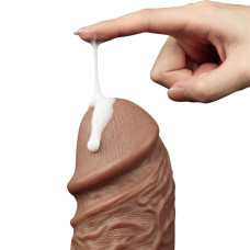 Большой вибратор-мулат на присоске Lovetoy Realistic Chubby Vibrating Dildo 27 см