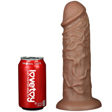 Большой вибратор-мулат на присоске Lovetoy Realistic Chubby Vibrating Dildo 27 см