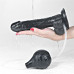 Черный фаллос с имитацией семяизвержения Lovetoy Squirt Extreme 23 см