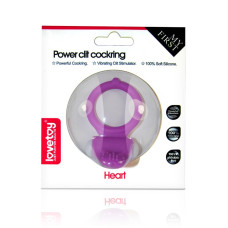Виброкольцо пурпурное Power Heart Clit Cockring