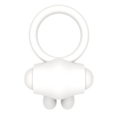 Белое виброкольцо Power Clit Cockring Rabbit