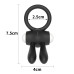 Черное виброкольцо Power Clit Cockring Rabbit