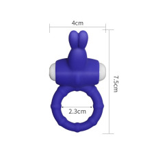 Синее виброкольцо POWER THRILL CLIT COCKRING