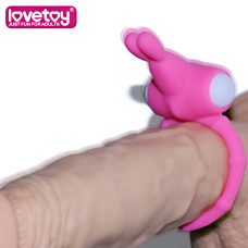 Розовое виброкольцо POWER THRILL CLIT COCKRING