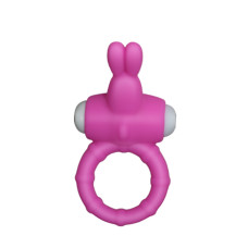 Розовое виброкольцо POWER THRILL CLIT COCKRING