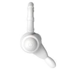 Белое виброкольцо POWER THRILL CLIT COCKRING