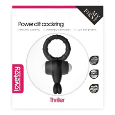 Черное виброкольцо Power Thriller Clit Cockring