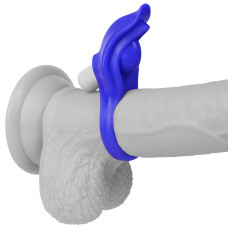 Вибро-кольцо Power Clit Silicone Cockring голубое