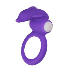 Виброкольцо X-Basic Dolphin Silicone Cockring пурпурное