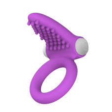 Виброкольцо X-Basic Tongue Silicone Cockring пурпурное