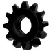 Эрекционное черное кольцо Power Plus Cock Ring