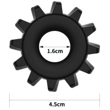 Эрекционное черное кольцо Power Plus Cock Ring