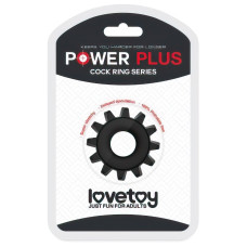 Эрекционное черное кольцо Power Plus Cock Ring