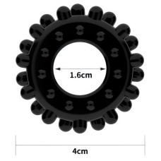 Черное эрекционное кольцо Power Plus Cock Ring