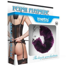Фиолетовые металлические наручники с мехом Fetish Pleasure