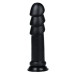 Черный фаллоимитатор King-Sized Anal Ripples 28 см