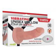 Фаллопротез c вибрацией Unisex Hollow Strap On