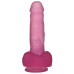 Розовый фаллос Jelly Studs Crystal Dildo Medium 18 см