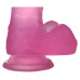 Розовый фаллос Jelly Studs Crystal Dildo Medium 18 см