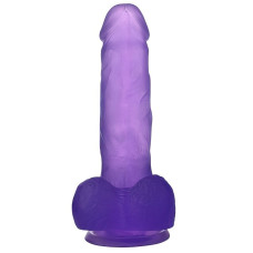 Фиолетовый фаллос Jelly Studs Crystal Dildo Medium 18 см