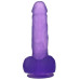 Фиолетовый фаллос Jelly Studs Crystal Dildo Medium 18 см