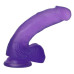 Фиолетовый фаллос Jelly Studs Crystal Dildo Medium 18 см