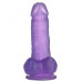 Фиолетовый фаллос Jelly Studs Crystal Dildo Small 16 см