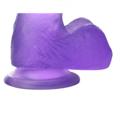 Фиолетовый фаллос Jelly Studs Crystal Dildo Small 16 см