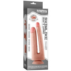Двойной фаллоимитатор с присоской Skinlike Double Penetration Soft Cock 25 см